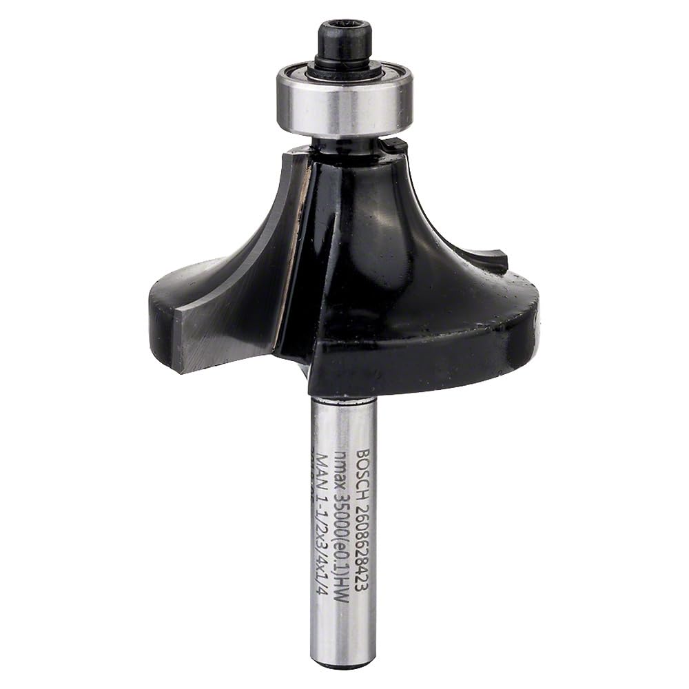 Bosch Blue 1X Pro Router Bit Rounding Over (For Softwood, Hardwood, Ø 38,1 Mm, Professional Accessory Hand-Held Router, Trim Router)