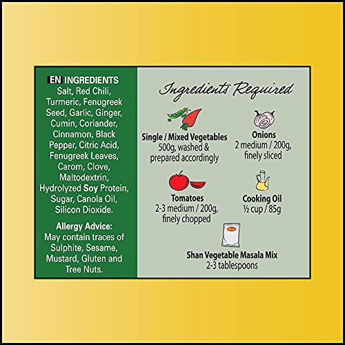 Shan Vegetable Recipe & Masala Mix 100g