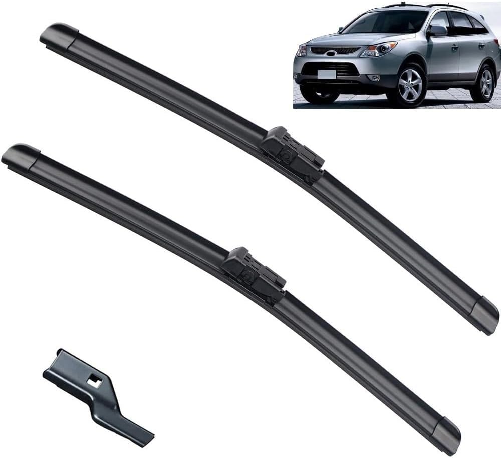 MadongJ Windshield Windscreen Wiper Blades for Hyundai Veracruz IX55 2006–2012, 24 Zoll + 20 Zoll, Replacement Blades All-Weather Performance Streak-Free Windshield Wipers