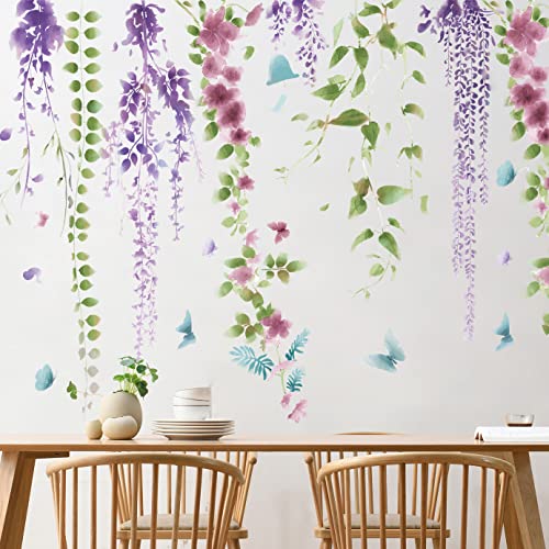 Vinilo decorativo floral 3D removible para pared miniatura 6
