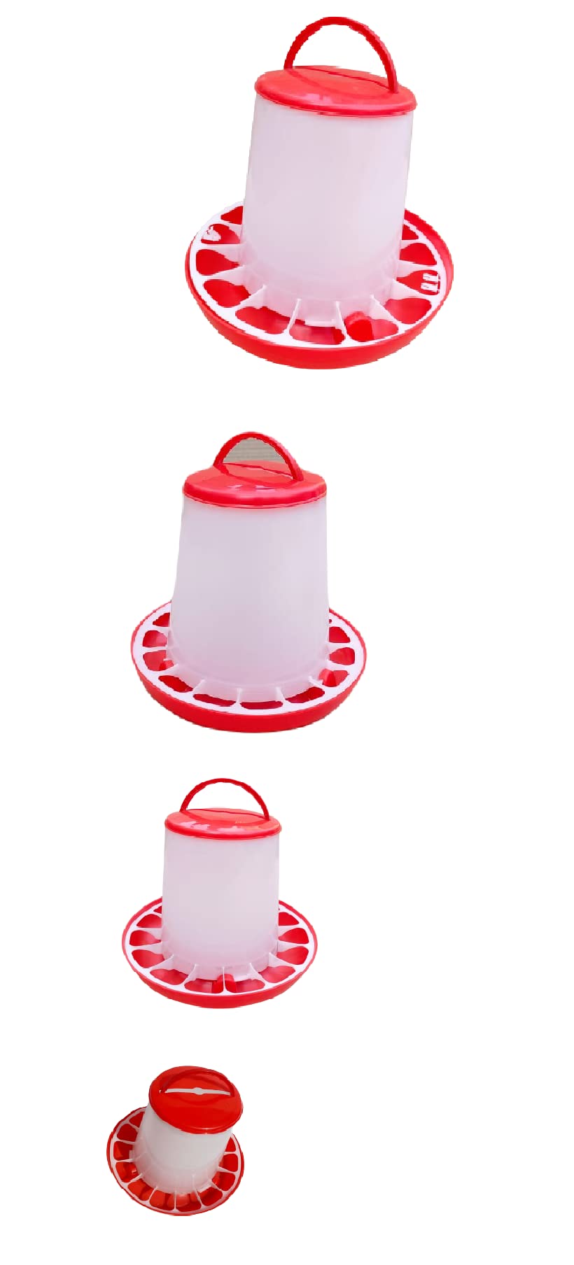 HUMBE&CO-for Turkey Duck Quail Chicken Hen Poultry only Feeders Combo' 1.5Kg 3Kg 6 Kg 9 Kg Total 4 pcs