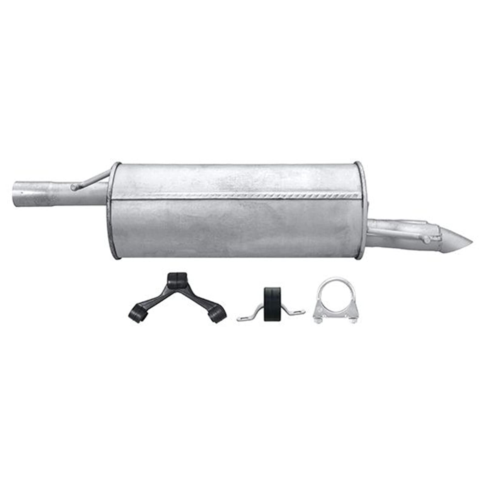 HELLA 8LD 366 036-411 Tłumik końcowy - Easy2Fit® Kit - z tyłu - jednoczęściowy - Komplet z elementami do montażu