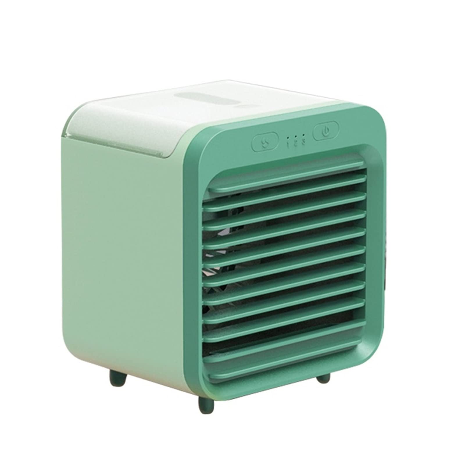 Air Purifier Fan Conditioner USB Water Cooling Desktop Protable Bedroom Low Noise Including Night Electric Airflow Comfort Refreshing Breeze(Green)