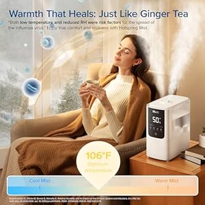 LEVOIT Humidifiers for Bedroom Home, Smart Warm and Cool Mist Air Humidifier for Large Room, Auto Customized Humidity, Fast Symptom Relief, Easy Top Fill, Essential Oil, Quiet, OasisMist4.5L, White LEVOIT Humidifiers for Bedroom Home Smart Warm and Cool Mist Air Humidifier for Large Room Auto Customized Humidity Fast Symptom Relief Easy Top Fill Essential Oil Quiet OasisMist45L White
