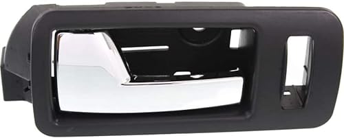 KarParts360 Para Ford Mustang - Manija de puerta interior delantera, bisel negro del lado del conductor con palanca cromada (2005-2014)  con agujero