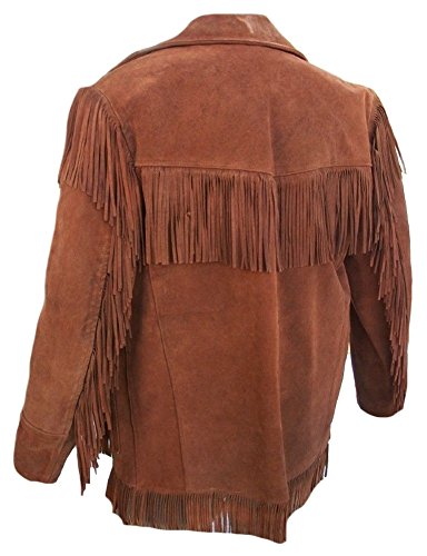 Classyak Men's Western Stylish Suede Leather Jacket Fringed2