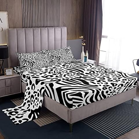 Juego de sábanas de leopardo con estampado de animales Cover