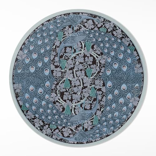 Tapis vinyle durable et elegant ø70 cm decoration d'interieur chic paon - 2
