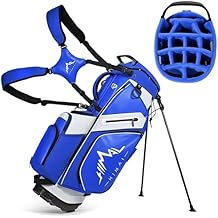 uniHimal Golf Bags for Men 14 Way Full Dividers - Hybrid Stand Bag with 10 Pockets, Insulated Cooler & Interchangeable Straps - Plush Top Organizer with Magnetic Pockets for Cart & Walking