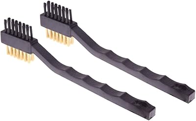 2 Pc Barbecue Grill Wire Brush Double Sided BBQ Grilling Cooking Cleaning Brass