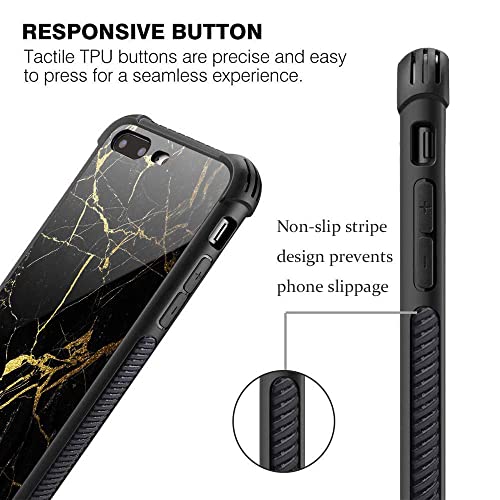 Iphone Se 2022 Case,Black Gold Marble Design Iphone Se 2020 Case For Girls Women,Anti-Fall Case With Tpu Bumper Protective Case Cover For Iphone 8 Iphone 7 Iphone Se2 Iphone Se3-4.7 Inch #TOP1