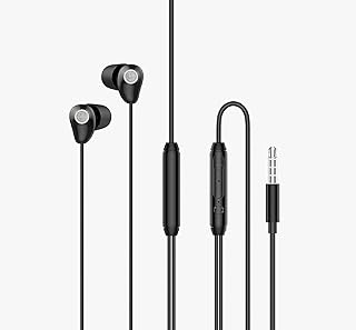 سماعة أذن للارتداء أثناء النوم مع ميكروفون من لافينتو، 3.5 ملم، مع تحكم في مستوى الصوت، باللون الأسود