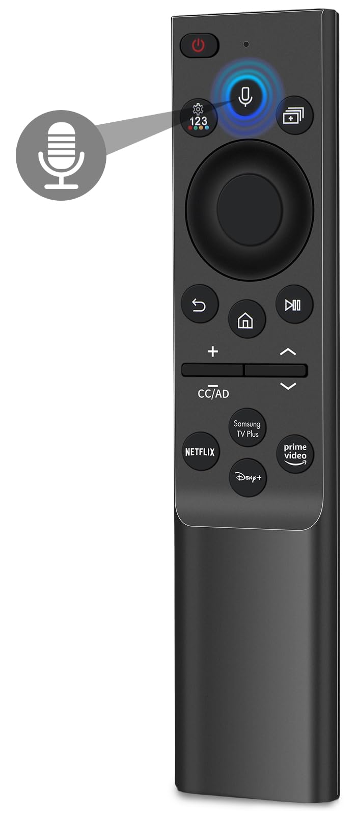 Gvirtue New Replacement Voice-Remote for Samsung-TV-Remote, only Compatible for Samsung-Smart-TV-Remote with Voice Function, for Samsung QLED UHD HDR 4K 8K Smart TV(1)