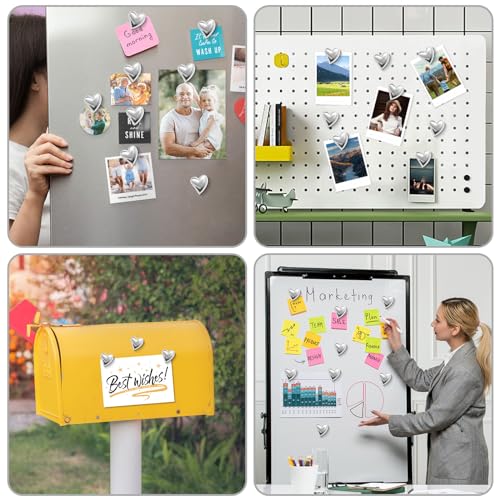 24 imanes decorativos de corazón para refrigerador miniatura 4
