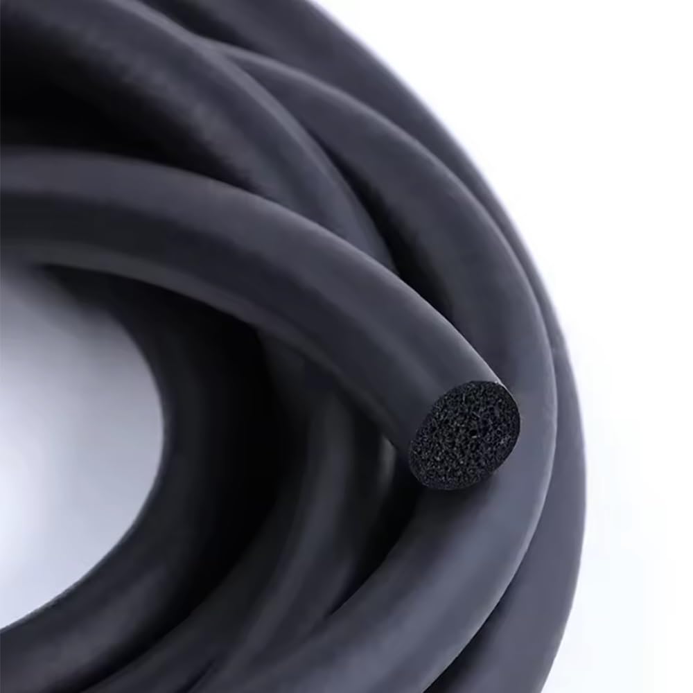 Striscia sigillante in schiuma di silicone da 5 metri - Striscia in spugna nera morbida e resistente, diametro rotondo 2-20 mm 1 pcs(Diameter 7mm)