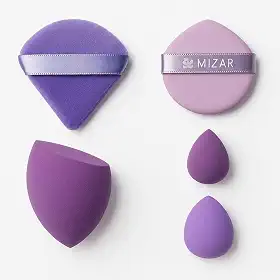 Kit Maquiagem: Esponja Puff E Mini Puff - 5 Itens