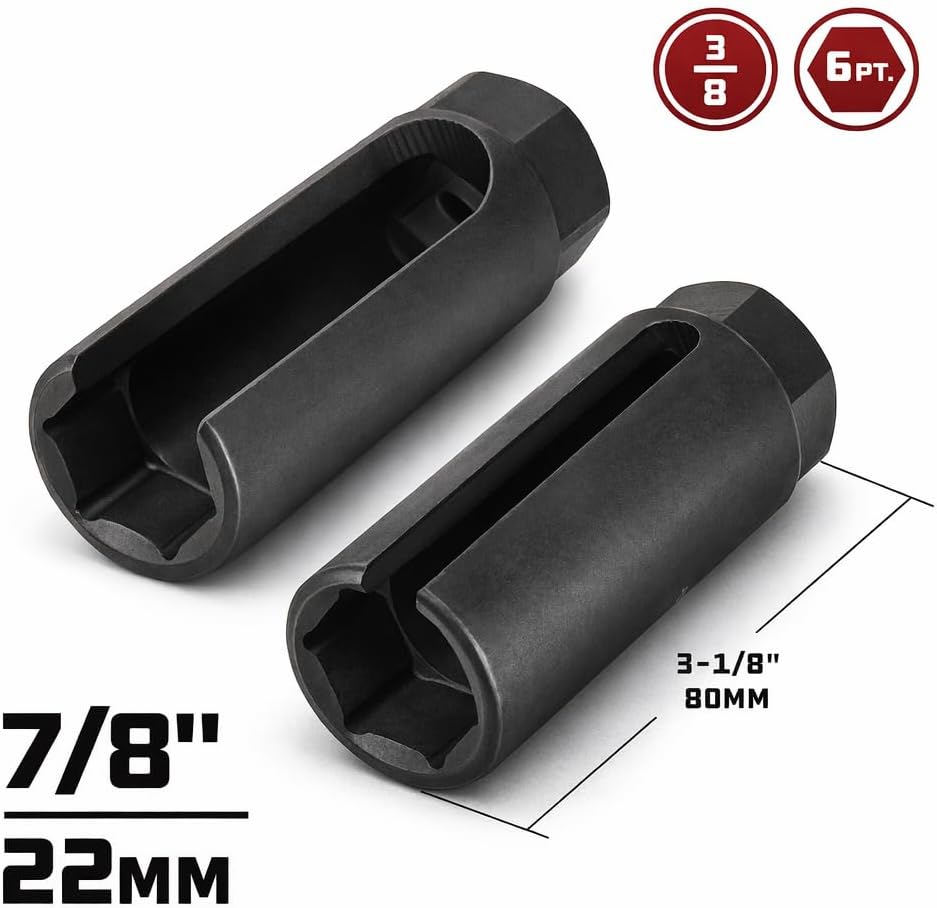 Powerbuilt 7-Piece Specialty Sensor and Switch Socket Set – Removes Oxygen Sensors, Oil Pressure Switches, Thermal Sensors, Includes Storage Case - 648992