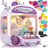 Deluxe Greifautomat für Kinder, Nostalgischer Spiel-Automat mit 10 Mini Kuscheltieren, Candy Grabber, Arcade-Spiel für mini Spielzeug, Stofftiere & Süßigkeiten, Ideal für Kindergeburtstag (Einhorn)