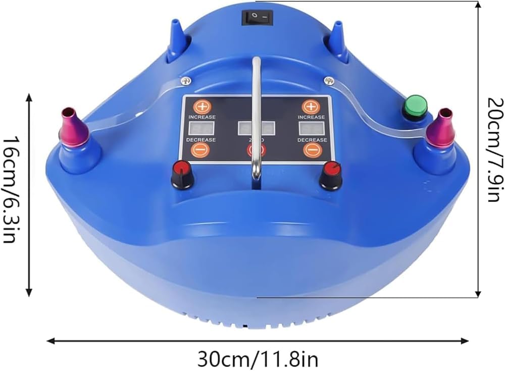 Elektryczna precyzyjna pompka balonowa 1200 W, ilościowy pompka balonowa, z cyfrowym licznikiem czasowym, przełącznik nożny, pompa powietrza do różnych balonów na imprezy