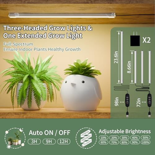 BACEKOLL Tall Plant Stand Indoor with Grow Lights, 8 Tiered Metal Plant Stand for Indoor Plants Multiple, Large Plant Shelf Display Rack, Square Flower Plant Holder for Living Room, Balcony - Thumbnail 2