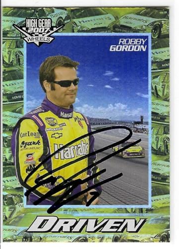 Robby Gordon Signed 2006 Wheels High Gear Driven Card #DR 5/27 NASCAR - Autographed NASCAR Cards