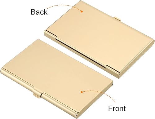 Miniatura 3 de PATIKIL Titular de la tarjeta de visita, caja de tarjeta de metal de aluminio titular de la tarjeta profesional para tarjeta de crédito de la