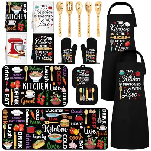 Bencailor 17 Pcs Farmhouse Kitchen Set