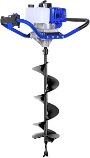 BILT HARD 52cc Gas Post Hole Digger - 2.4HP Earth Auger w/8" Drill Bit for Fences, Decks & Trees, EPA Compliant