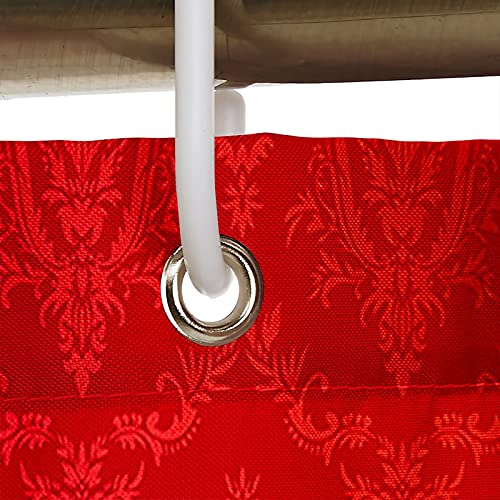 Rideau de douche anti moisissure 180x180cm rouge imperméable lavable - 4