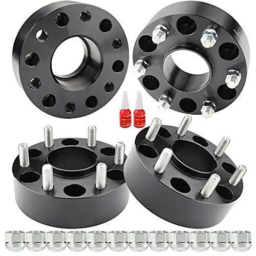 Richeer 6x5.5 Wheel Spacer for Sierra Silverado Avalanche 1500 Tahoe Escalade Express Savana Yukon, 4 PCS 2 Inch Hub Centric 6x139.7mm Wheel Spacers with 14x1.5 Studs & 78.1mm Bore