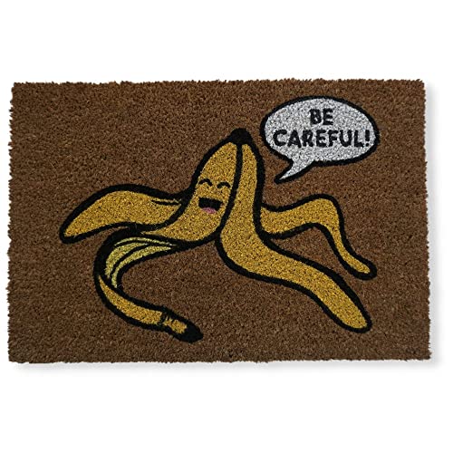 KOKO DOORMATS Paillasson extérieur | Tapis Entree Exterieur, Fibre de Coco avec Base antidérapant en PVC | Tapis antiderapant et Absorbant | Paillasson Original Be Careful | 40x60x1.5 cm.