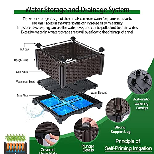 Nacreen Large Planters For Outdoor Plants Raised Garden Bed Garden Boxes Outdoor Raised Planter Box Plant Pots Perfect For Garden Patio Balcony Deck To Planting Flowers Vegetables Tomato And Herbs #TOP3