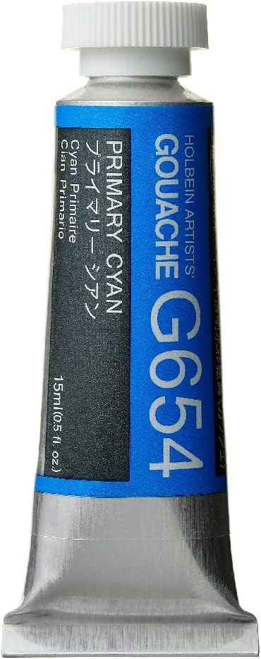 HOLBEIN ARTISTS COLORS G654 DESIGNERS GOUACHE 15ML PRIMARY CYAN