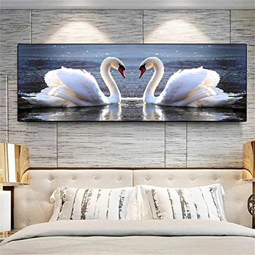 Loisirs Créatifs Adultes Enfants Kit Diamond Painting Complet Lac des Cygnes Idée Cadeau