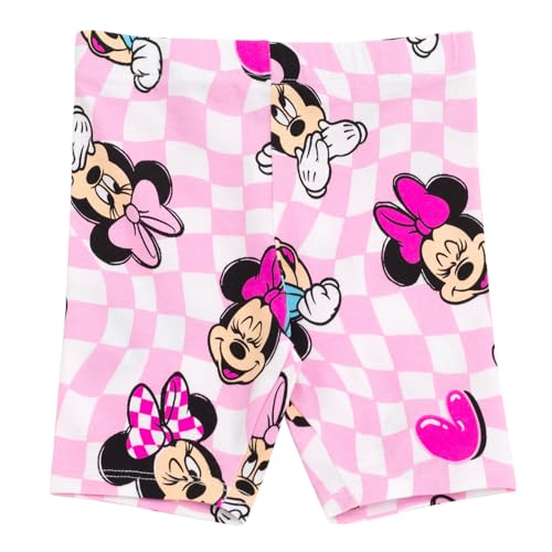 Image of Disney Junior Girls Cropped Boxy T-Shirt and Bike Shorts Outfit Set Toddler to Big Kid Sizes (2T - 14-16)