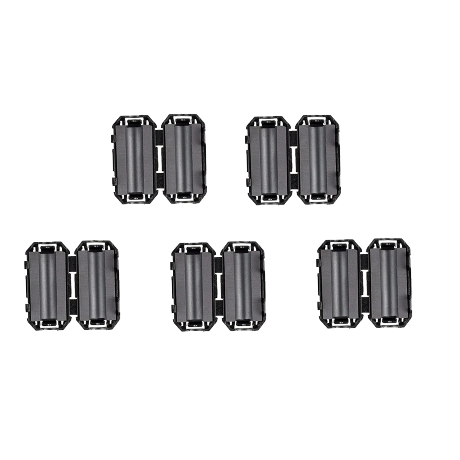 Niaciswe Ferrite Clip 24 Pièces Noir Antiparasite Autoradio Ferrite Antiparasite Manchon Cable Clips De Câble Anti-Bruit Ferrite Ring Pour Câbles Audio Réseau Vidéo Radio