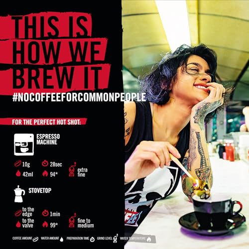 DEAD OR ALIVE Espresso No3 - Café en grano - Mezcla Italiana extra fuerte - Pura Robusta, la Mejor Crema - Cafe natural para maquina espresso y superautomatica - Cafe 1kg - imagen 5