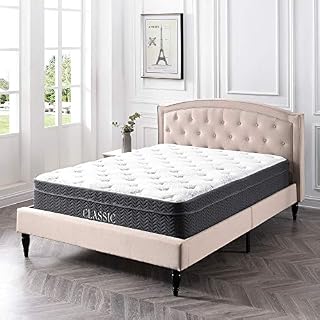 Classic Brands Celadon Hybrid Gel Memory Foam and Innerspring 12-Inch Mattress, Queen, White
