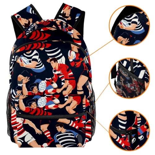 Sac à dos décontracté homme multicolore avec grand compartiment principal
