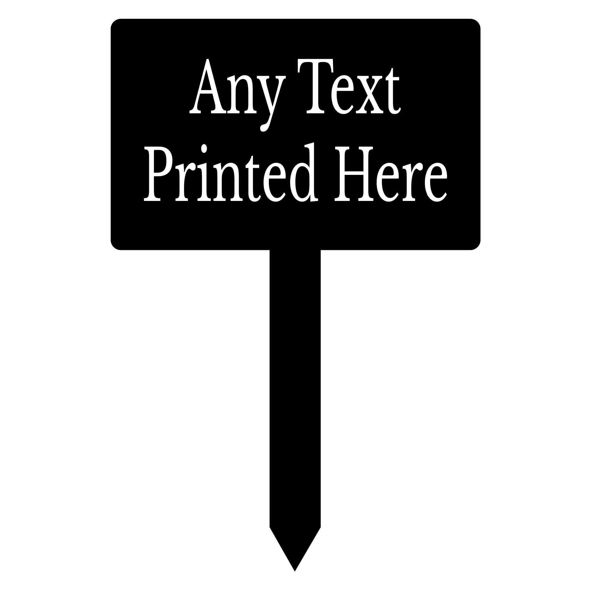 1stclassgifts Personalised Garden Stake Spike Marker Tree Marker Sign (Black, 19cm x 28.7cm, Aluminium)