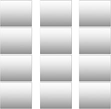 Adhesive Mirror - Stick On Mirror - Flexible Wall Mirror Film - 0.2 mm Thick Self-Adhesive Mirror for Bathroom Living Room Bedroom Wardrobe (12, 20 x 25 cm)