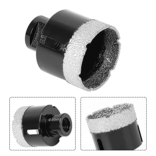 CEIEVER Kit de 6 forets diamantés pour scie-cloche 20/35/40/45/50/68 mm - Outils d'extraction pour percer à sec le carrelage, la porcelaine, le marbre, la céramique, le granit (50mm) Cover