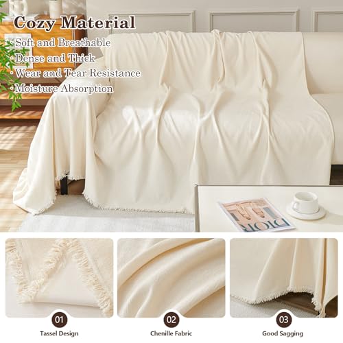 Housse de canapé lavable beige pour protéger des animaux - 3
