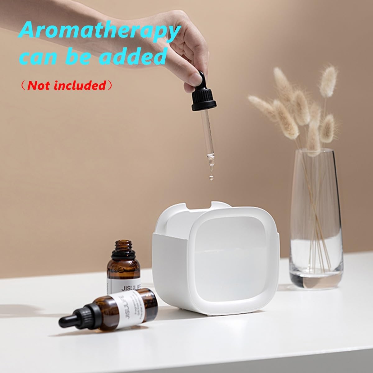 Humidificador de aire ultrasónico USB con luz nocturna, difusor de escritorio personal portátil para el hogar, oficina, viajes, compatible con aceites esenciales