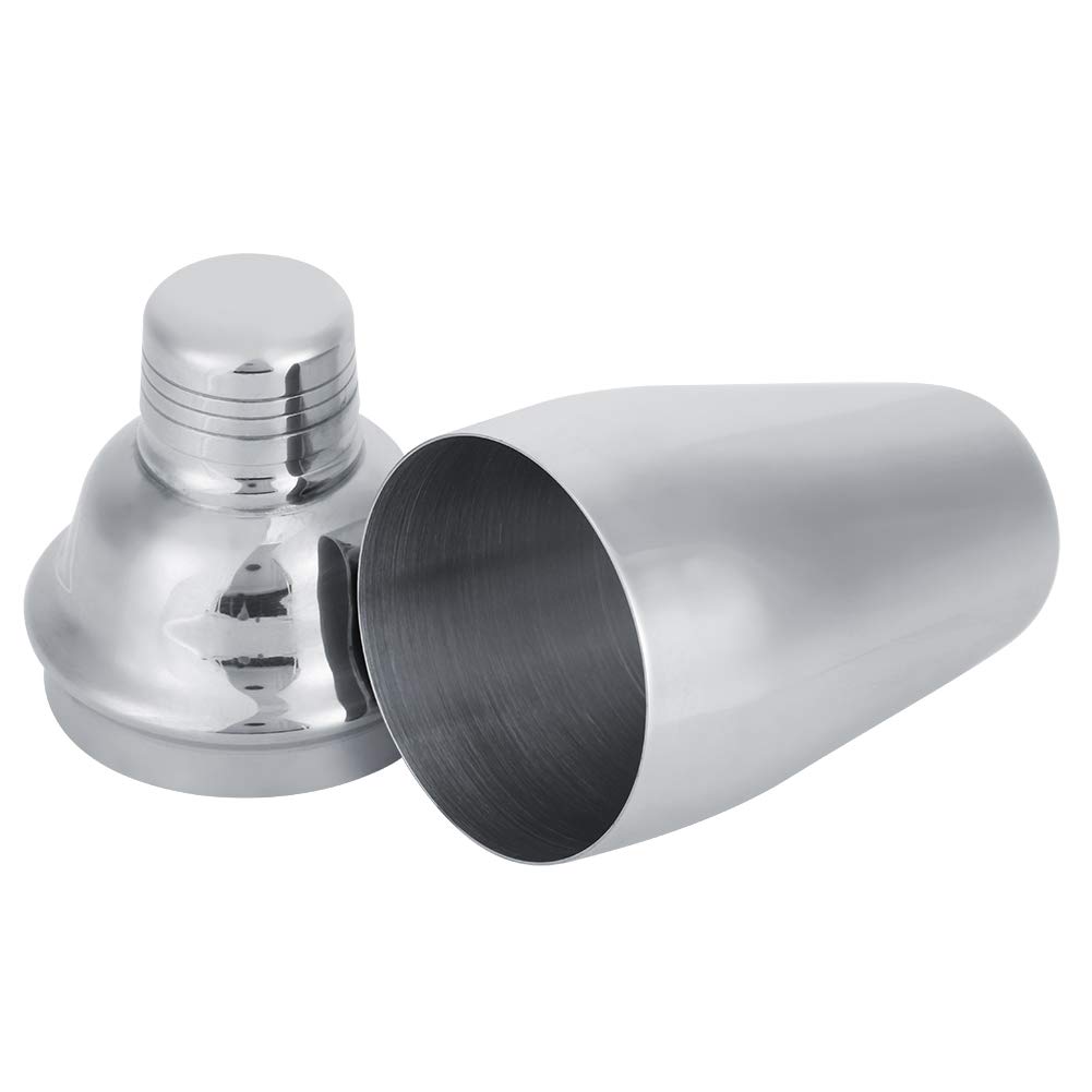 Valentine's Day Carnival Cocktail Shaker, Bartending Tools, Three‑stage Split Silver Tightly Buckled for Bar(304 stainless steel 350ML)
