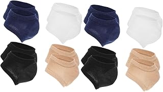 فوميز. 8 ازواج من جوارب الكعب المرطبة، جوارب التهاب اللفافة الاخمصية، اصلاح الكعب والقدم المتشققة، جوارب اصلاح الكعب، جوارب مبطنة للكعب والكعب المتشقق، جوارب جل مرطبة لاصابع القدم للنساء