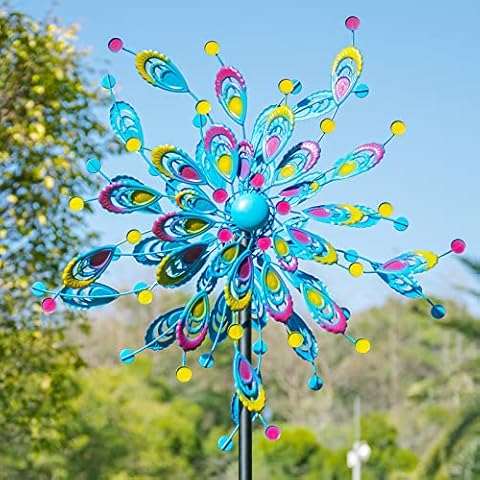 MUMTOP 71 Inch Peacock Wind Spinner Cover