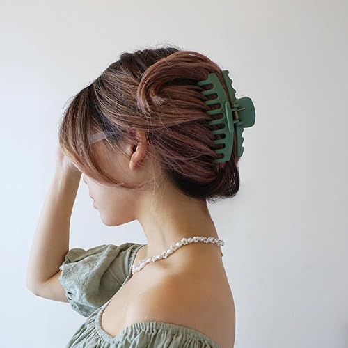 Miniatura 4 de Pinzas grandes para el pelo de colores mate (grandes pinzas para el pelo mate) paquete de 4 NEGROS