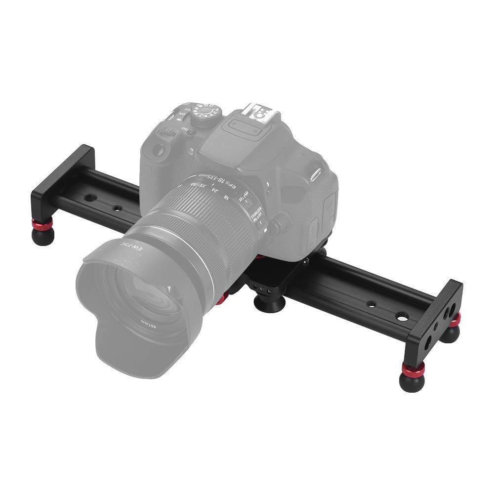 Andoer 30cm/12inch Lega di Alluminio Camera Track Slider Video Stabilizzatore Rail per DSLR Camera Videocamera DV Film Fotografia, Carico fino a 15 kg