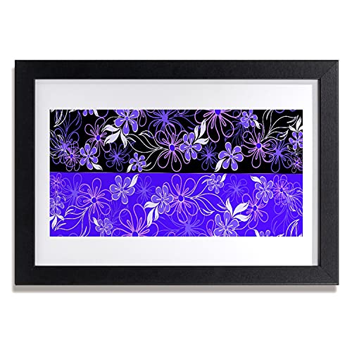 Affiche avec cadre salon et chambre Tulup déco fleurs abstraites 30x20